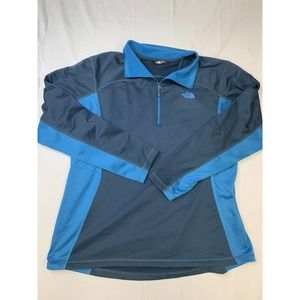 The North Face 1/4 Zip Mens 2XL Blue Sweatshirt Long Sleeve Pullover